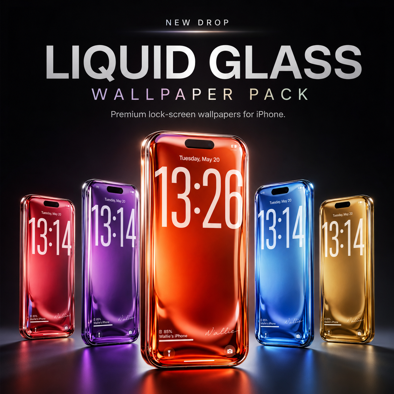 Liquid Glass Wallpaper Pack — new drop